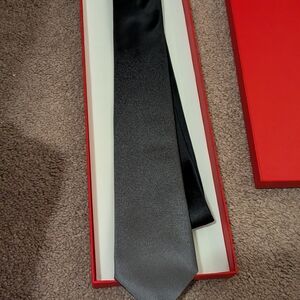 Salvatore Ferragamo Black and Gray Tie